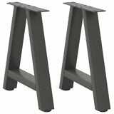 Pieds de table basse forme de A 2 pcs anthracite 50x(42-43) cm