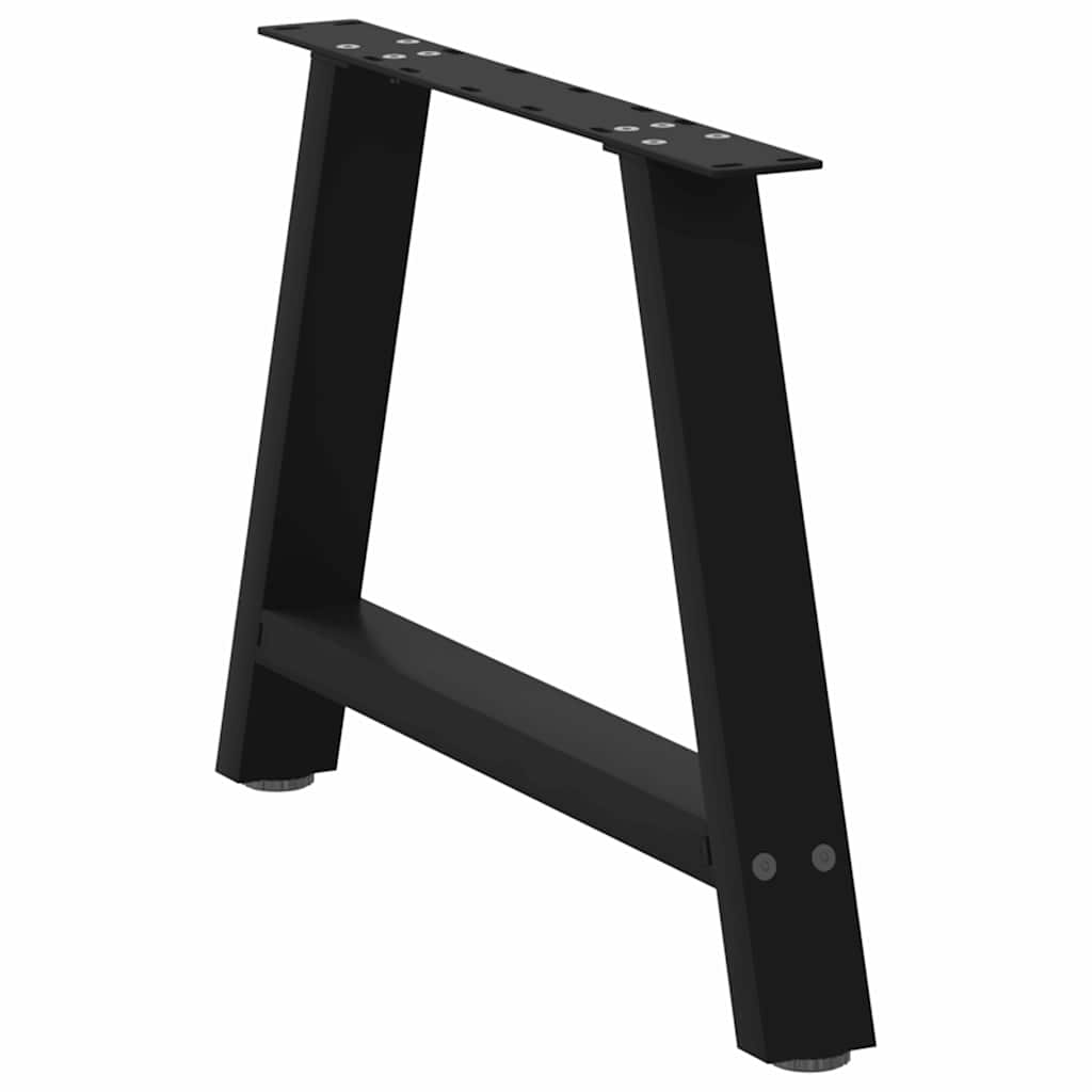 Pieds de table basse forme de A 2 pcs noir 60x(42-43) cm acier