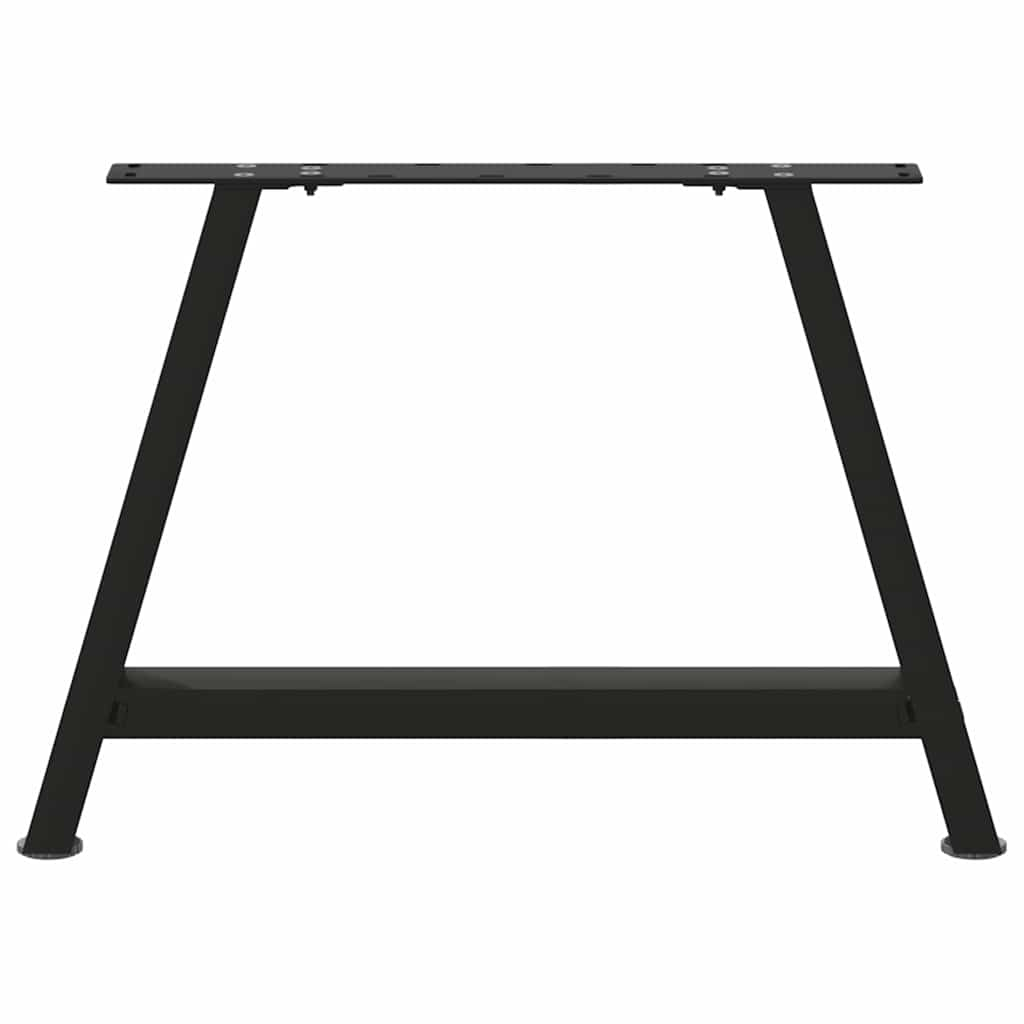 Pieds de table basse forme de A 2 pcs noir 60x(42-43) cm acier