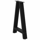 Pieds de table basse forme de A 2 pcs noir 50x(72-73) cm acier