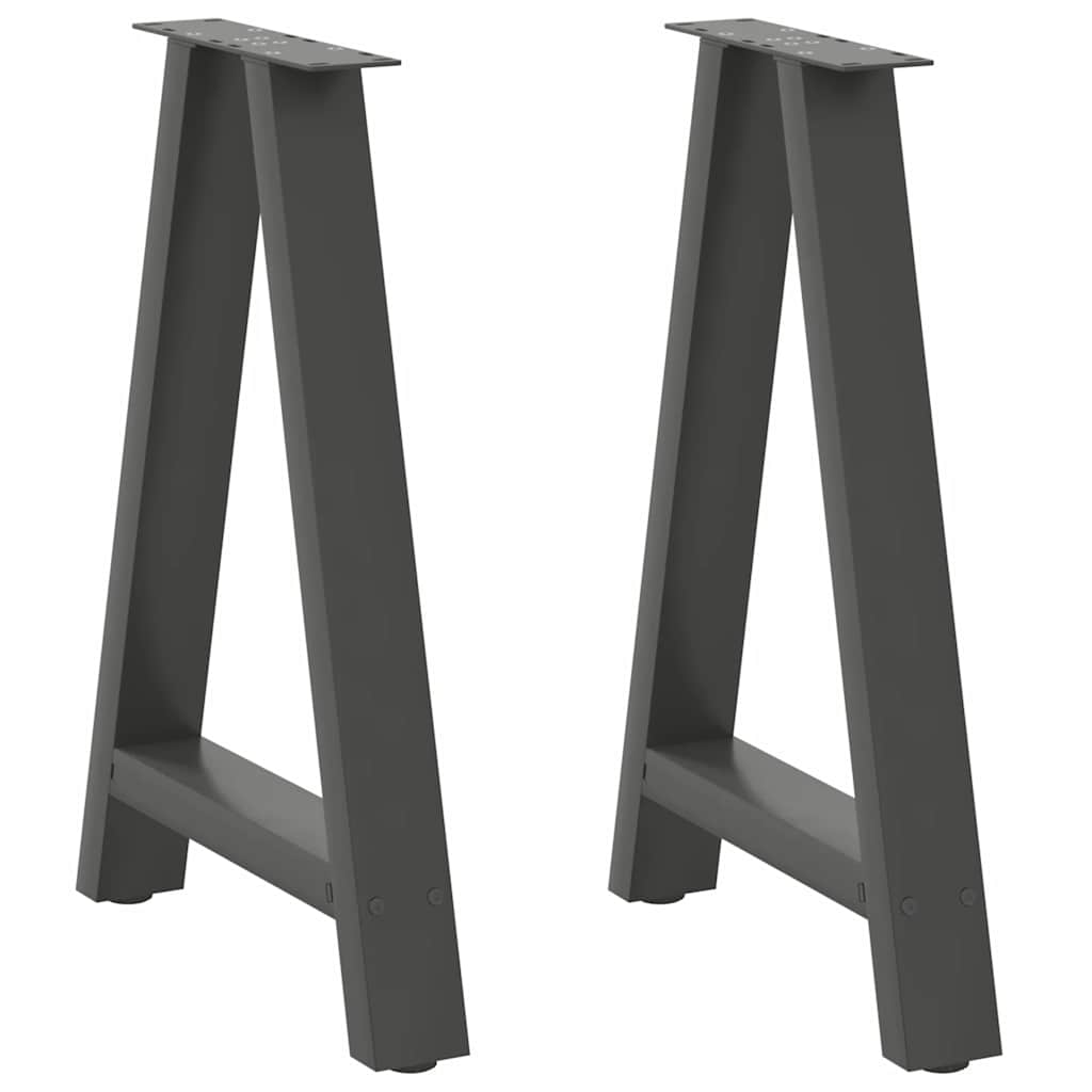 Pieds de table basse forme de A 2 pcs anthracite 50x(72-73) cm