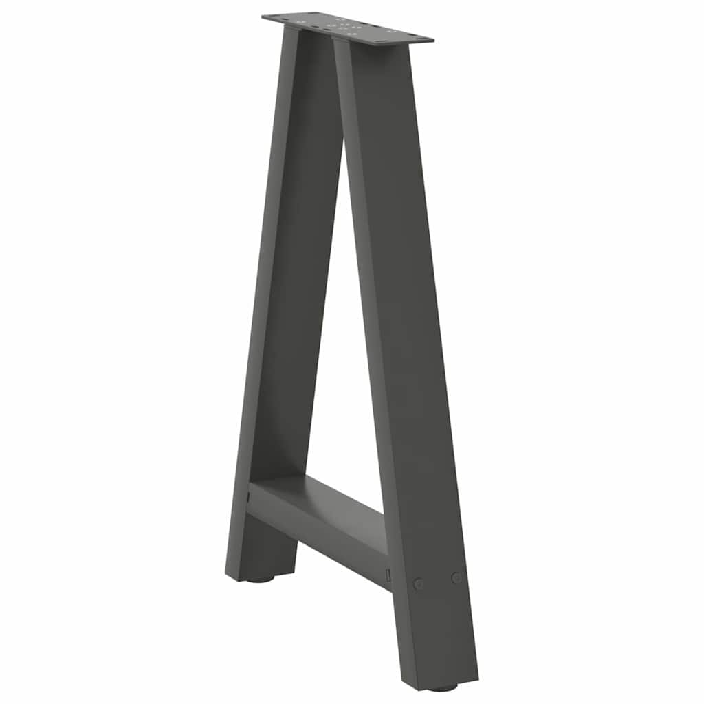 Pieds de table basse forme de A 2 pcs anthracite 50x(72-73) cm