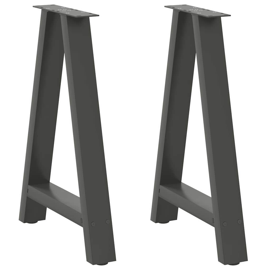 Pieds de table basse forme de A 2 pcs anthracite 60x(72-73) cm