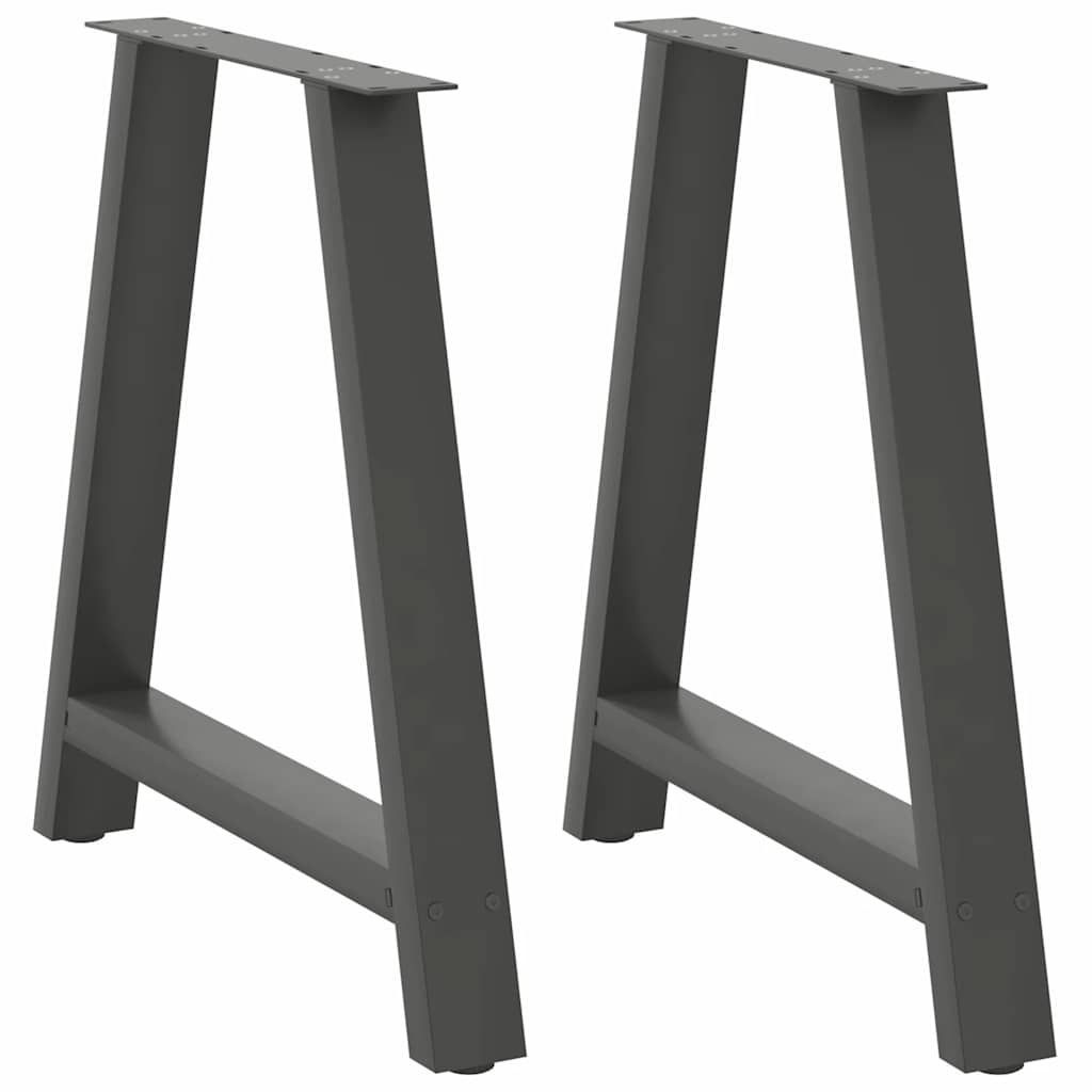 Pieds de table basse forme de A 2 pcs anthracite 70x(72-73) cm