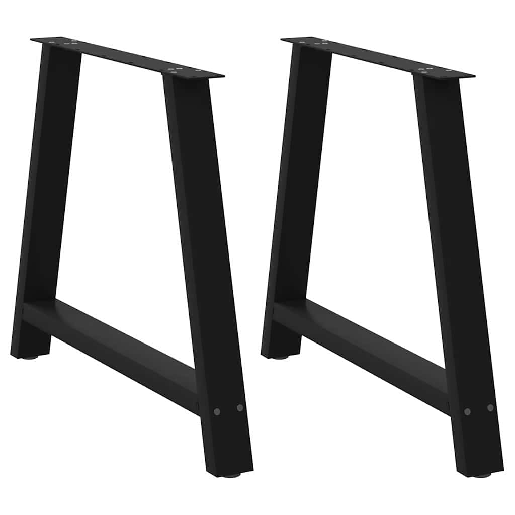 Pieds de table basse forme de A 2 pcs noir 90x(72-73) cm acier