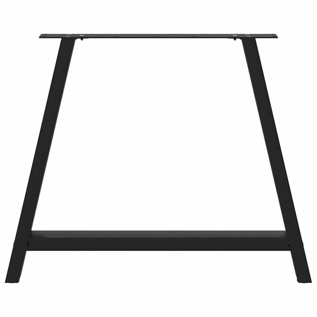 Pieds de table basse forme de A 2 pcs noir 100x(72-73) cm acier