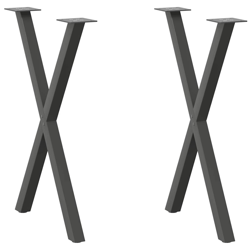 Dining table legs X shape 2 pcs 50x(72-73) cm steel