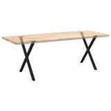 Pieds de table à manger forme de X 2 pcs noir 80x(72-73) cm