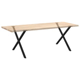 Pieds de table à manger forme de X 2 pcs noir 90x(72-73) cm