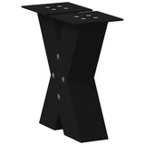 Coffee table legs X shape 2 pcs black 40x(30-31) cm steel