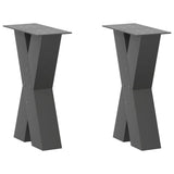 Coffee table legs X shape 2 pcs anthracite 28x(42-43) cm