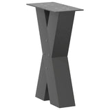 Coffee table legs X shape 2 pcs anthracite 28x(42-43) cm