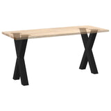 Pieds de table à manger forme de X 2 pcs noir 50x(72-73) cm