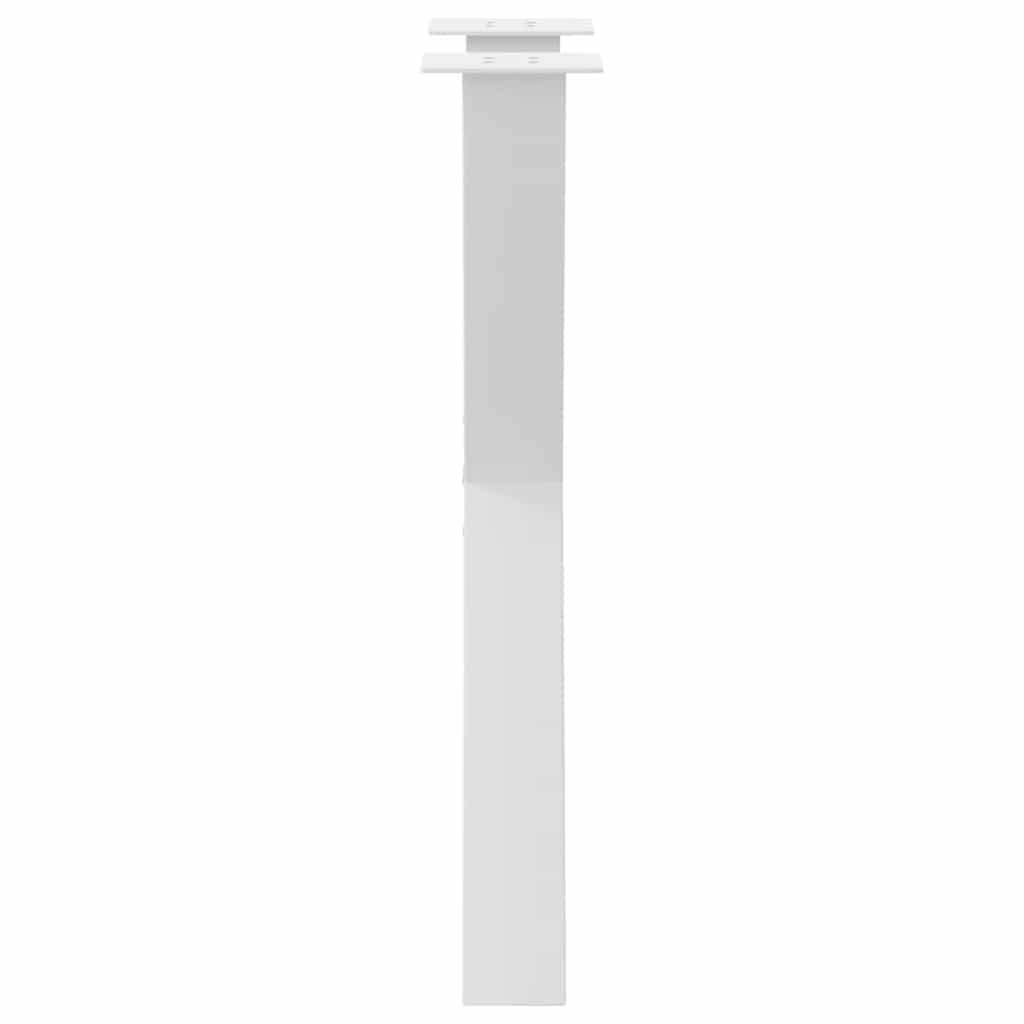 Dining table legs X shape 2 pcs white 50x(72-73) cm