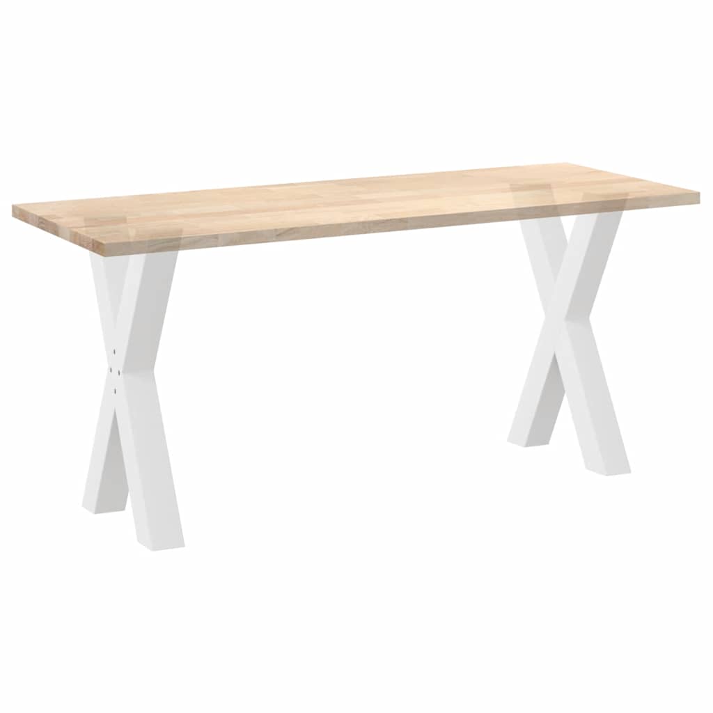 Dining table legs X shape 2 pcs white 50x(72-73) cm