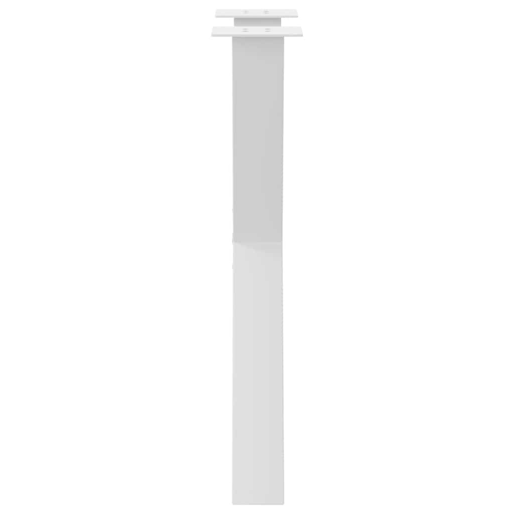 Pieds de table à manger forme de X 2 pcs blanc 60x(72-73) cm