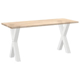 Pieds de table à manger forme de X 2 pcs blanc 60x(72-73) cm