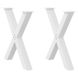 Dining table legs X shape 2 pcs white 70x(72-73) cm