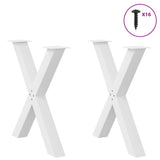 Dining table legs X shape 2 pcs white 70x(72-73) cm