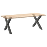 Pieds de table à manger forme de X 2 pcs 90x(72-73) cm acier