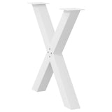 X-shaped dining table legs 3 pcs white 70x(72-73) cm