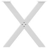 X-shaped dining table legs 3 pcs white 70x(72-73) cm