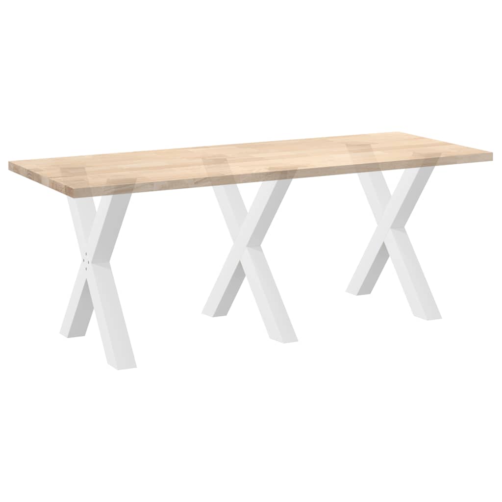 X-shaped dining table legs 3 pcs white 70x(72-73) cm