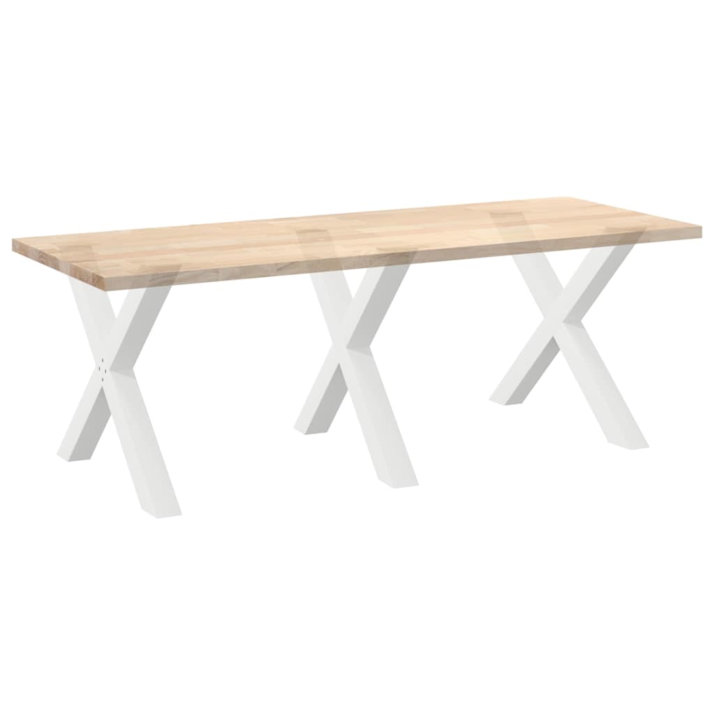 Dining table legs X shape 3 pcs white 90x(72-73) cm