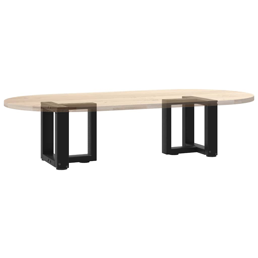 Pieds de table basse en forme de T 2 pcs noir 30x25x(30-31) cm