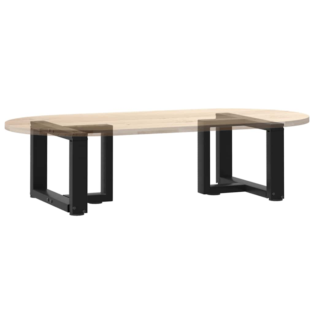 Pieds de table basse forme de T 2 pcs noir 40x25x(30-31) cm