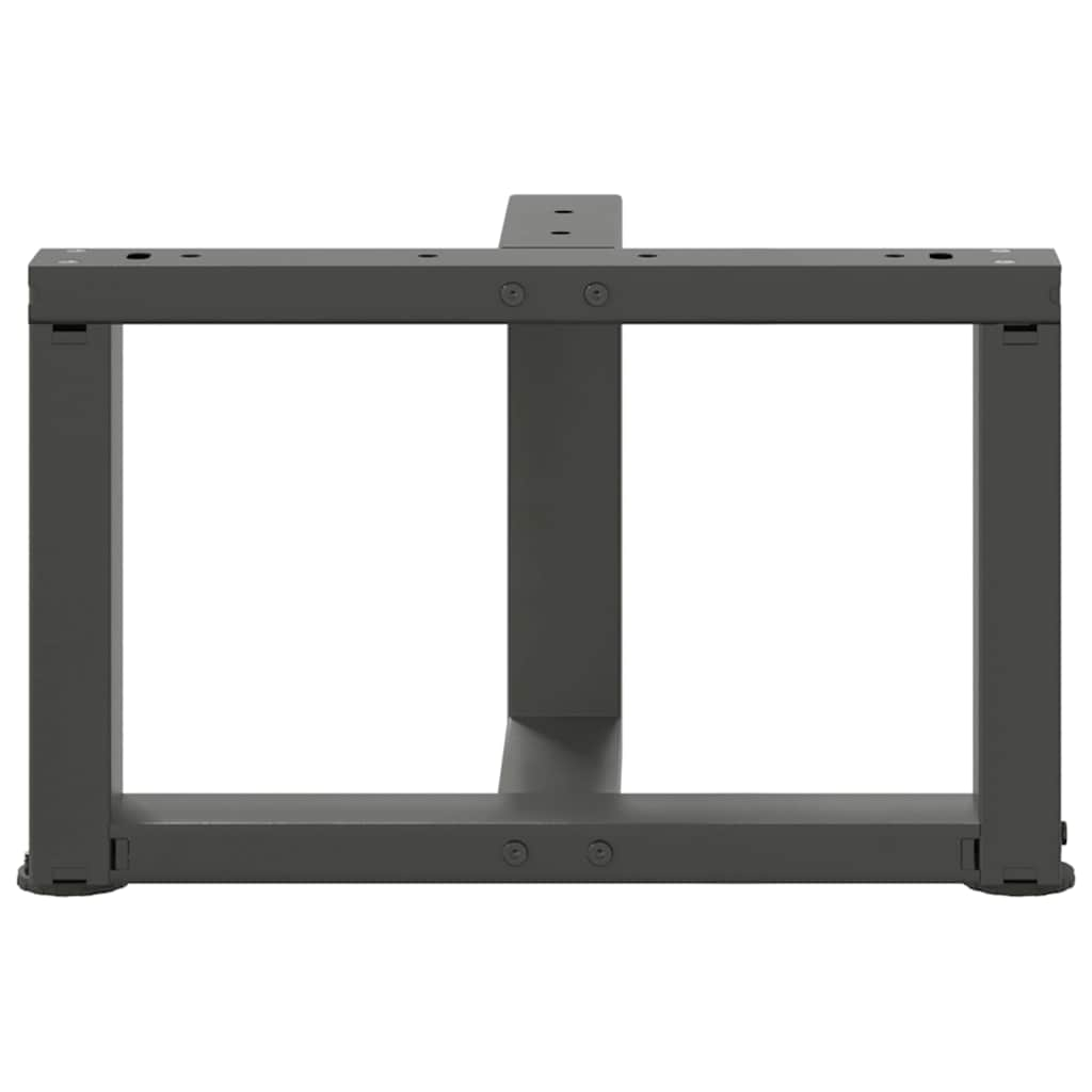 Pieds de table basse forme de T 2pcs anthracite 40x25x(30-31)cm