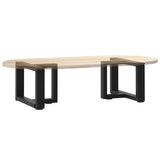 Pieds de table basse en forme de T 2 pcs noir 50x25x(30-31) cm