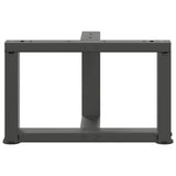 Pieds de table basse forme de T 2pcs anthracite 50x25x(30-31)cm