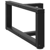 T-förmige Couchtischbeine 2 Stück schwarz 60x25x(30-31) cm