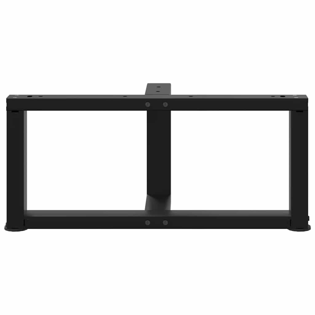 T-förmige Couchtischbeine 2 Stück schwarz 60x25x(30-31) cm