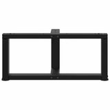 T-förmige Couchtischbeine 2 Stück schwarz 60x25x(30-31) cm