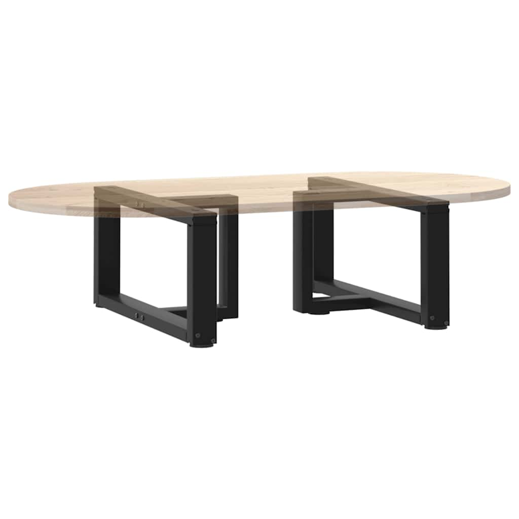 Pieds de table basse en forme de T 2 pcs noir 70x25x(30-31) cm