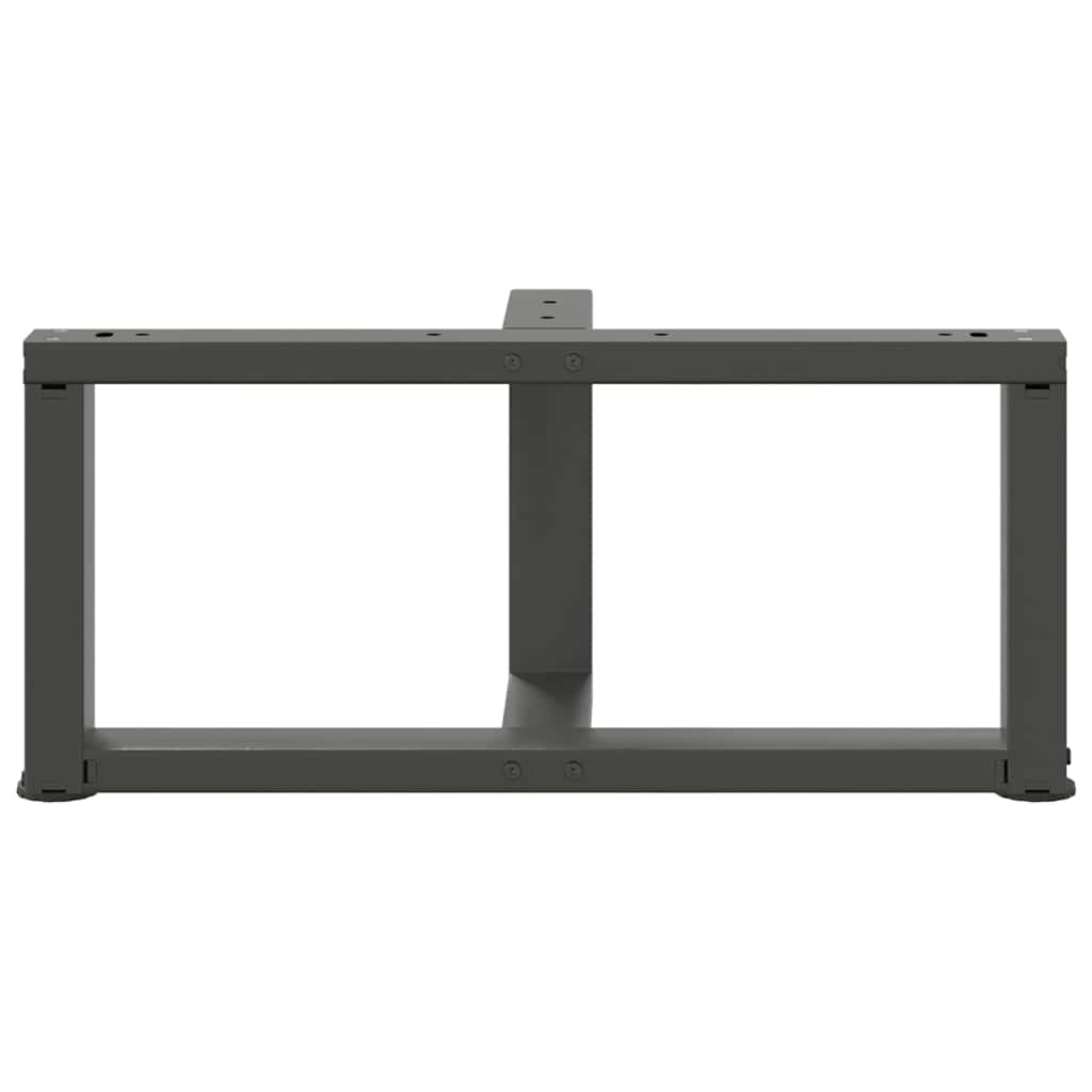 Pieds de table basse forme de T 2pcs anthracite 70x25x(30-31)cm