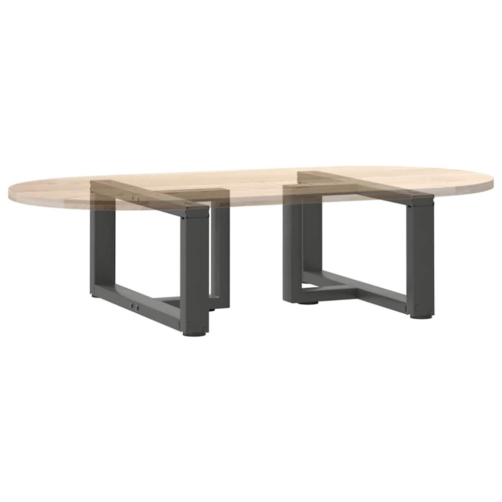 Pieds de table basse forme de T 2pcs anthracite 70x25x(30-31)cm