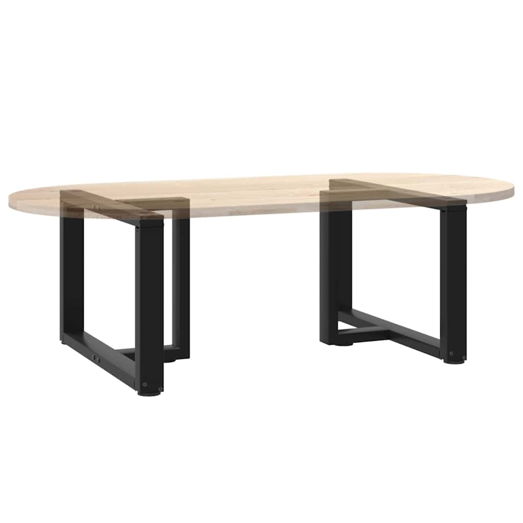 Pieds de table basse forme de T 2pcs noir 60x25x(42-43)cm acier