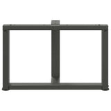 T-förmige Couchtischbeine 2 Stück Anthrazit 60x25x(42-43)cm