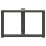 T-förmige Couchtischbeine 2 Stück Anthrazit 70x25x(42-43)cm