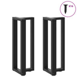 Pieds de table console forme de T 2 pcs noir 20x28x(72-73) cm