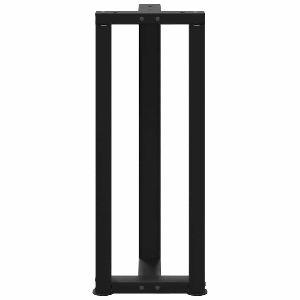 Pieds de table console forme de T 2 pcs noir 20x28x(72-73) cm