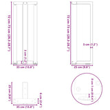 Konsolentischbeine T-Form 2 Stück 38x25x(72-73) cm Stahl