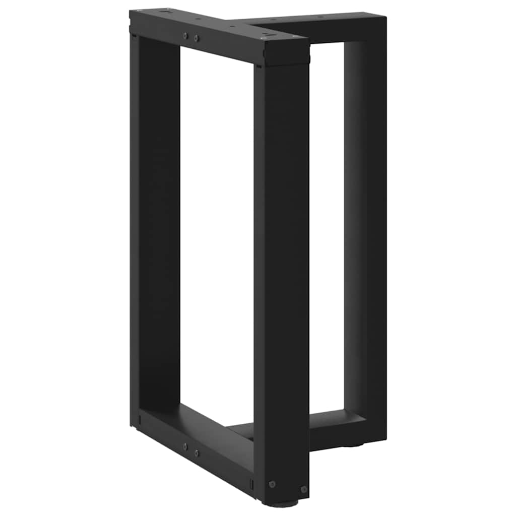 Pieds de table à manger forme de T 2 pcs noir 60x35x(72-73) cm