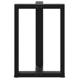 Pieds de table à manger forme de T 2 pcs noir 60x35x(72-73) cm