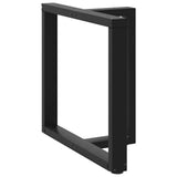 Pieds de table à manger forme de T 2 pcs noir 70x35x(72-73) cm