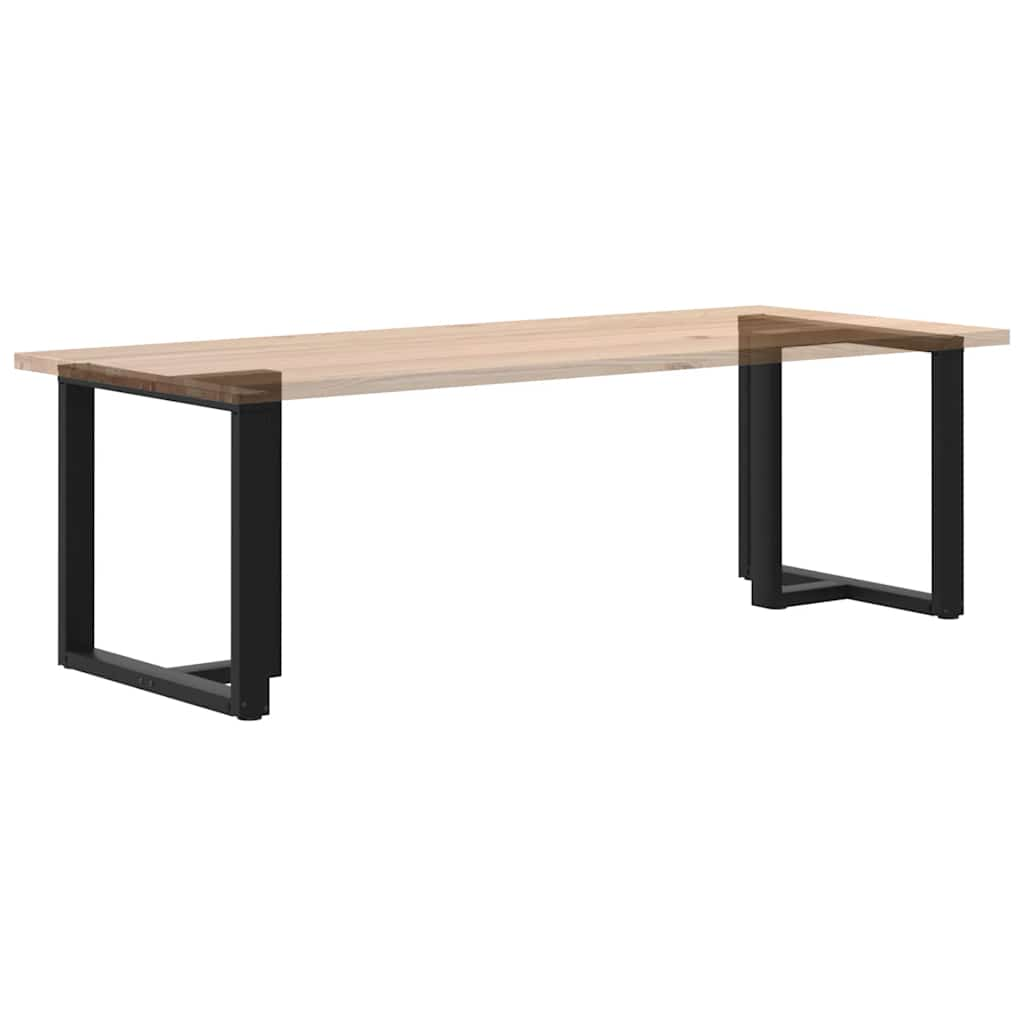 Pieds de table à manger forme de T 2 pcs noir 70x35x(72-73) cm