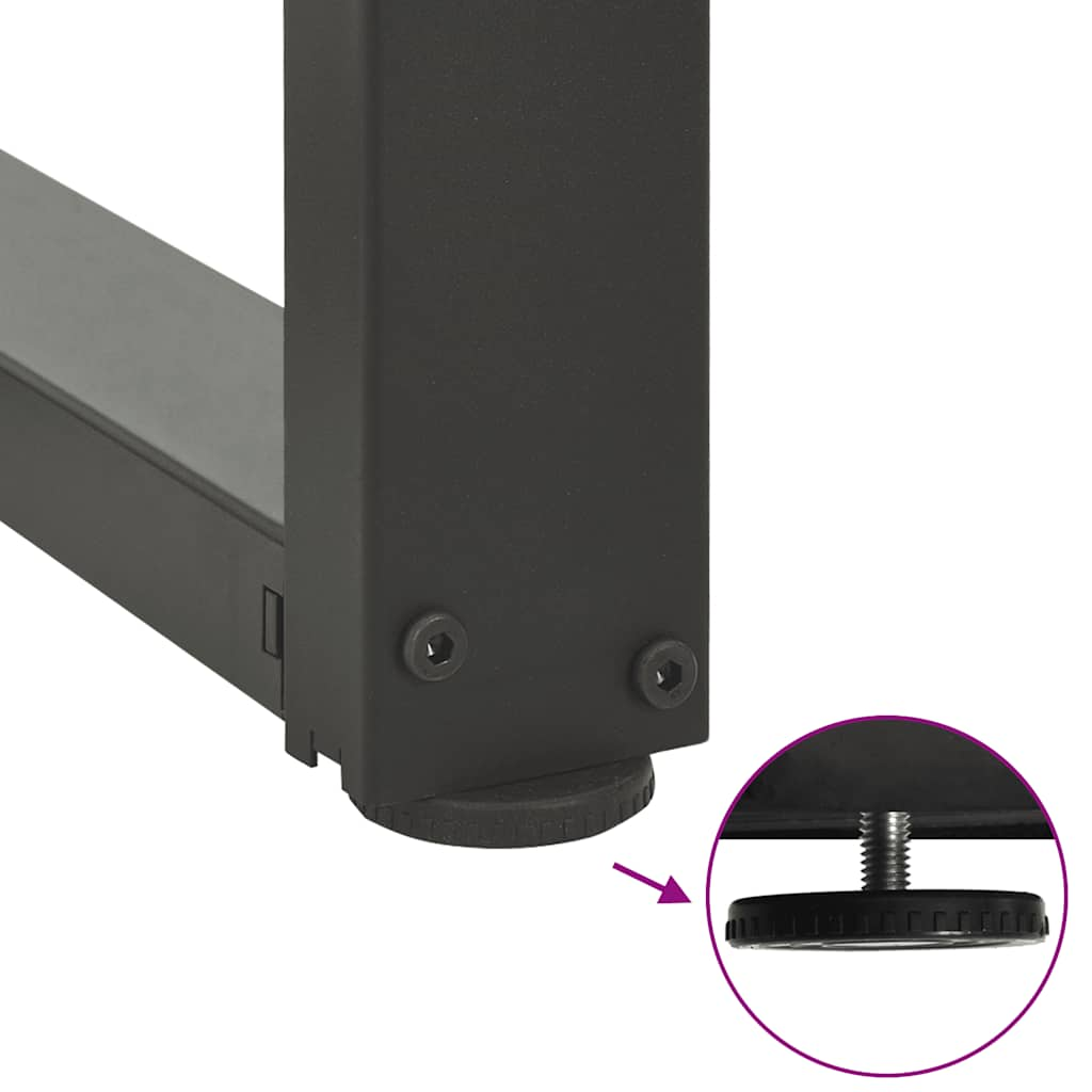 Esstischbeine T-Form 2 Stück 90x35x(72-73) cm Stahl